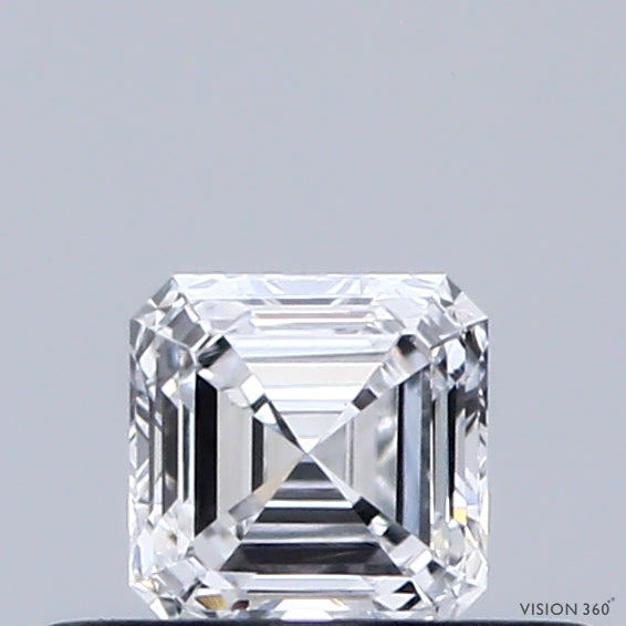 0.32 Carat Asscher Lab Grown Diamond, Very Good Polish, D Color, VS1 Clarity