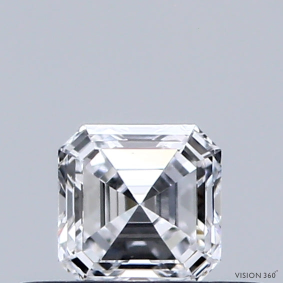 0.33 Carat Asscher Lab Grown Diamond, Very Good Polish, D Color, VS1 Clarity