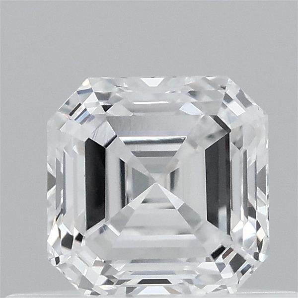 0.52 Carat Asscher Lab Grown Diamond, Very Good Polish, D Color, VVS2 Clarity