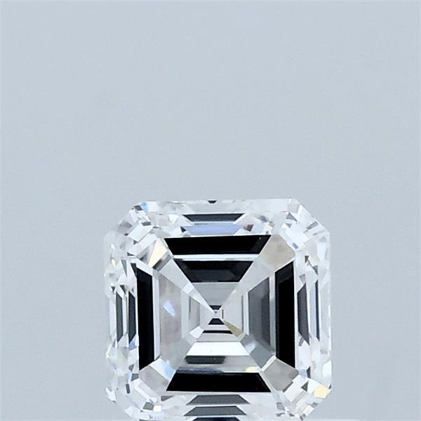 0.63 Carat Asscher Lab Grown Diamond, Very Good Polish, D Color, VVS2 Clarity