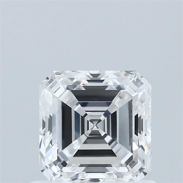 0.84 Carat Asscher Lab Grown Diamond, Excellent Polish, D Color, VVS2 Clarity