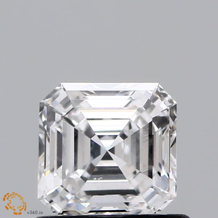 0.84 Carat Asscher Lab Grown Diamond, Very Good Polish, E Color, VS1 Clarity