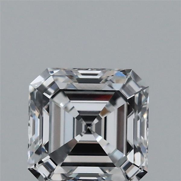 0.87 Carat Asscher Lab Grown Diamond, Excellent Polish, D Color, VS1 Clarity