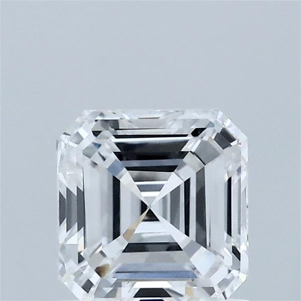 1.00 Carat Asscher Lab Grown Diamond, Excellent Polish, D Color, VVS2 Clarity