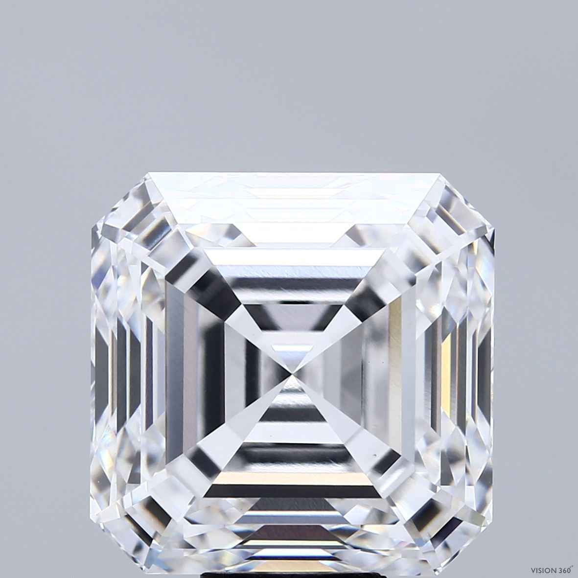 13.60 Carat Asscher Lab Grown Diamond, Excellent Polish, E Color, VS1 Clarity