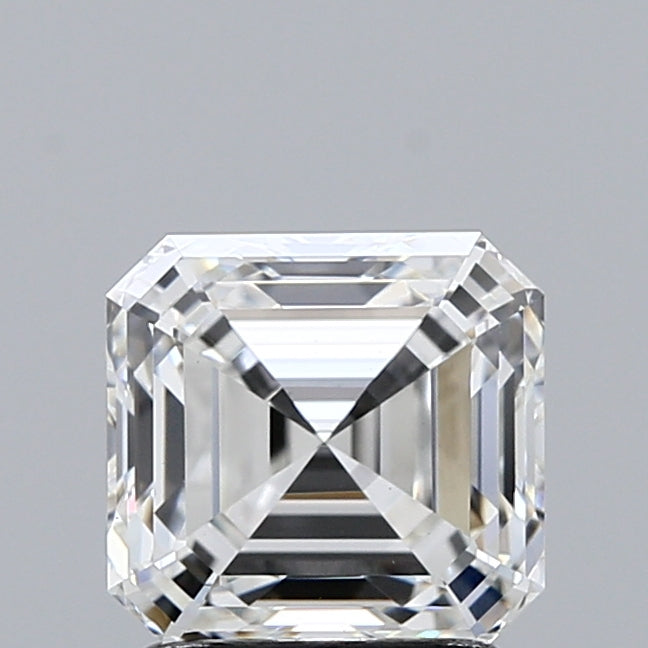 1.92 Carat Asscher Lab Grown Diamond, Excellent Polish, F Color, VVS2 Clarity