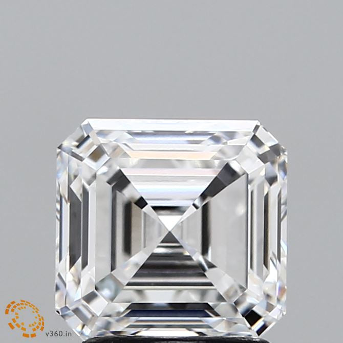 2.01 Carat Asscher Lab Grown Diamond, Excellent Polish, D Color, VS1 Clarity