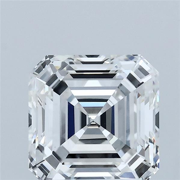 2.03 Carat Asscher Lab Grown Diamond, Excellent Polish, E Color, VVS2 Clarity