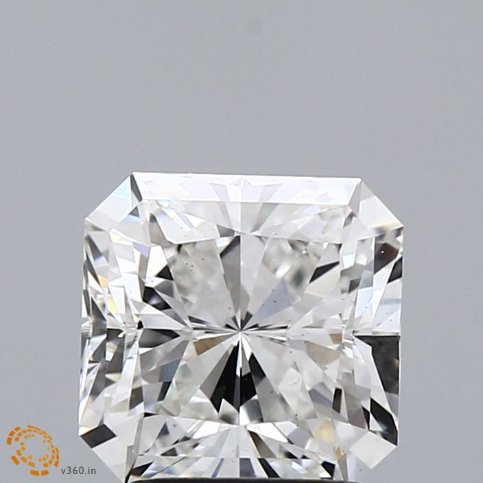 2.03 Carat Asscher Lab Grown Diamond, Excellent Cut, G Color, VS2 Clarity