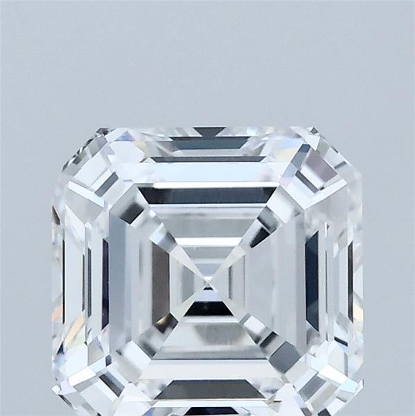 2.06 Carat Asscher Lab Grown Diamond, Excellent Polish, D Color, VVS2 Clarity