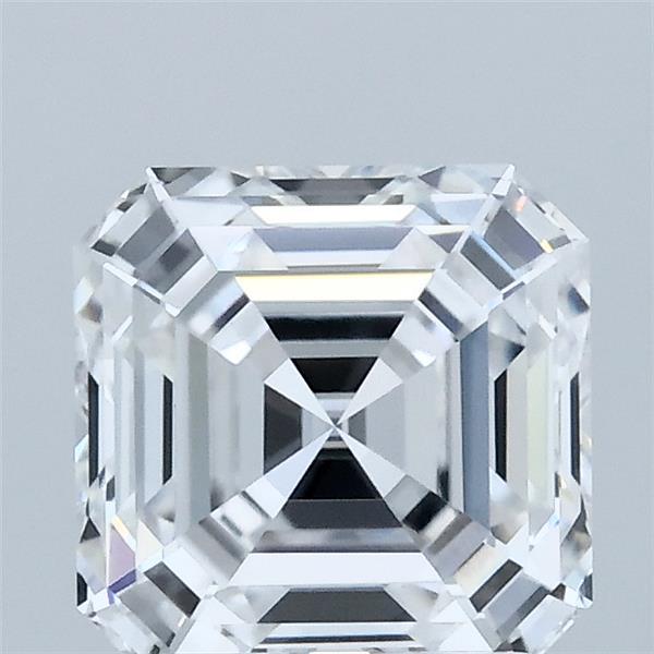 2.07 Carat Asscher Lab Grown Diamond, Excellent Polish, D Color, VVS2 Clarity