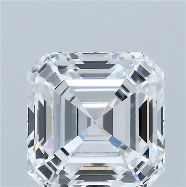 2.08 Carat Asscher Lab Grown Diamond, Excellent Polish, E Color, VVS2 Clarity