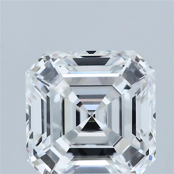 2.10 Carat Asscher Lab Grown Diamond, Excellent Polish, E Color, VVS1 Clarity