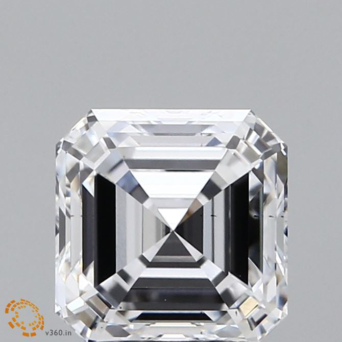 2.11 Carat Asscher Lab Grown Diamond, Excellent Polish, D Color, VS2 Clarity