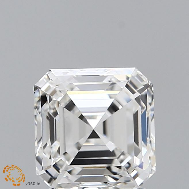 2.11 Carat Asscher Lab Grown Diamond, Excellent Polish, F Color, VS1 Clarity