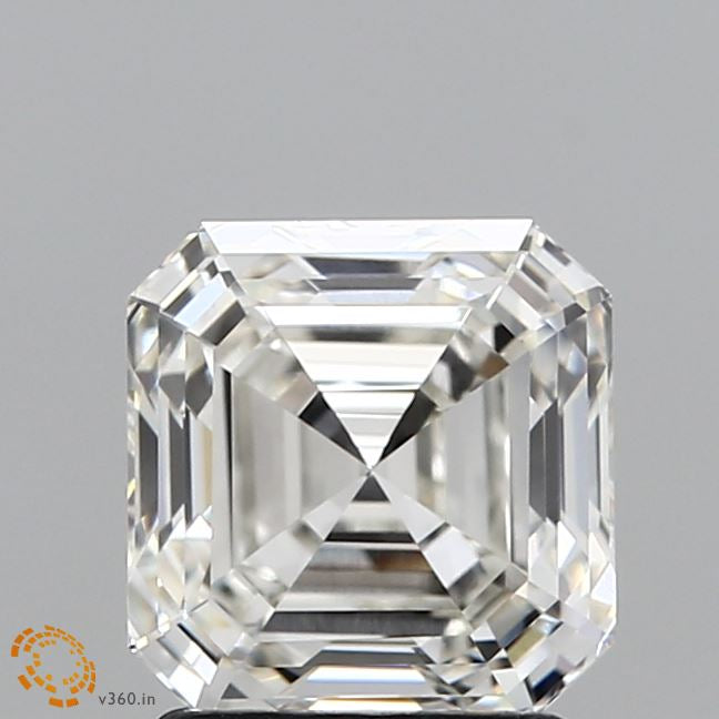 2.13 Carat Asscher Lab Grown Diamond, Excellent Polish, G Color, IF Clarity