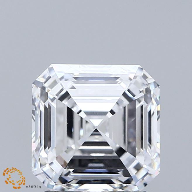 2.24 Carat Asscher Lab Grown Diamond, Excellent Polish, E Color, VVS2 Clarity