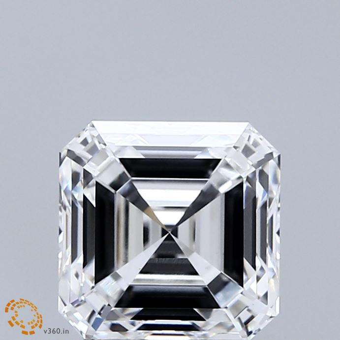 2.49 Carat Asscher Lab Grown Diamond, Excellent Polish, E Color, VS1 Clarity