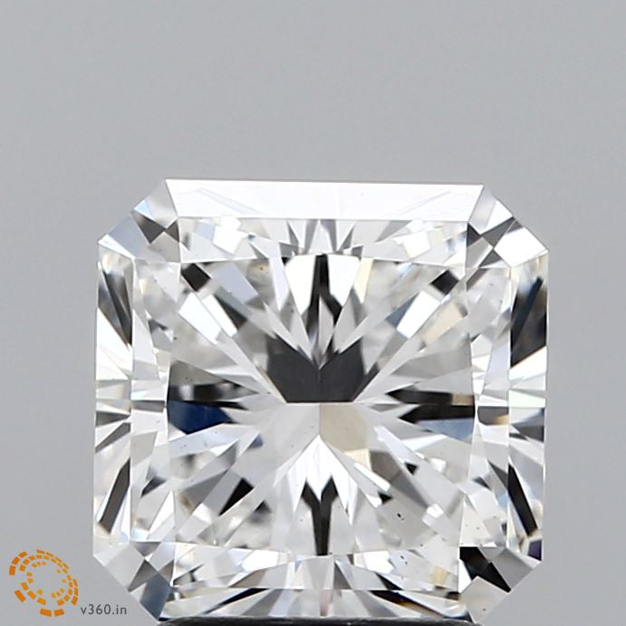 2.55 Carat Asscher Lab Grown Diamond, Ideal Cut, G Color, VS2 Clarity