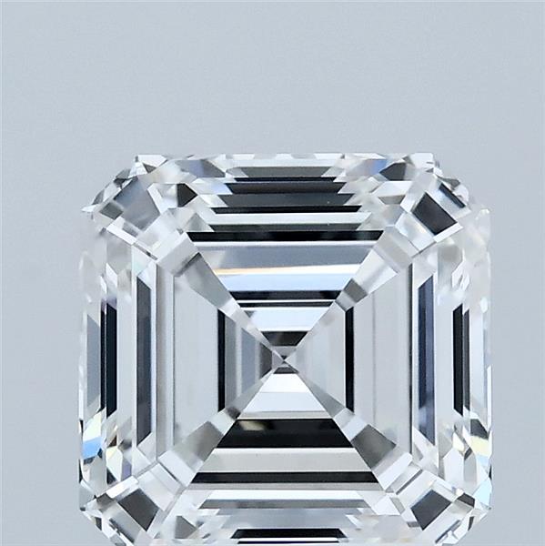 2.60 Carat Asscher Lab Grown Diamond, Excellent Polish, E Color, VVS2 Clarity