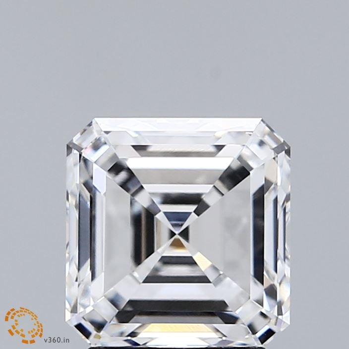 2.73 Carat Asscher Lab Grown Diamond, Excellent Polish, E Color, VVS2 Clarity