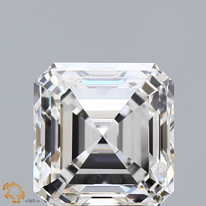 3.07 Carat Asscher Lab Grown Diamond, Excellent Polish, F Color, VS1 Clarity