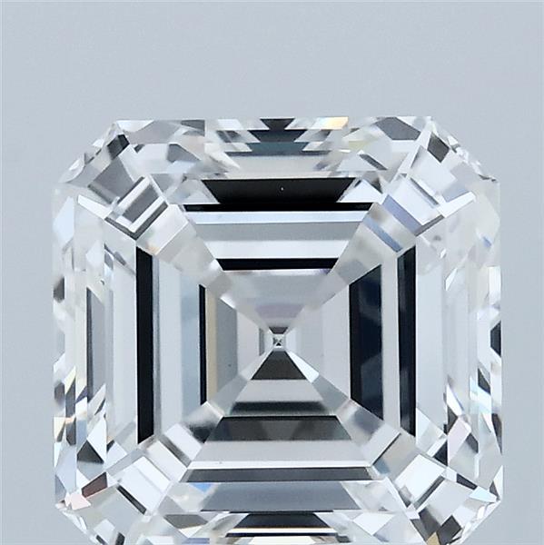 3.08 Carat Asscher Lab Grown Diamond, Excellent Polish, E Color, VVS2 Clarity