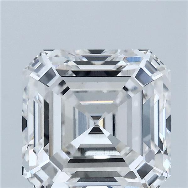 3.08 Carat Asscher Lab Grown Diamond, Excellent Polish, F Color, VVS2 Clarity