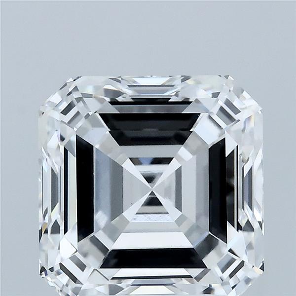 4.04 Carat Asscher Lab Grown Diamond, Excellent Polish, E Color, VVS2 Clarity