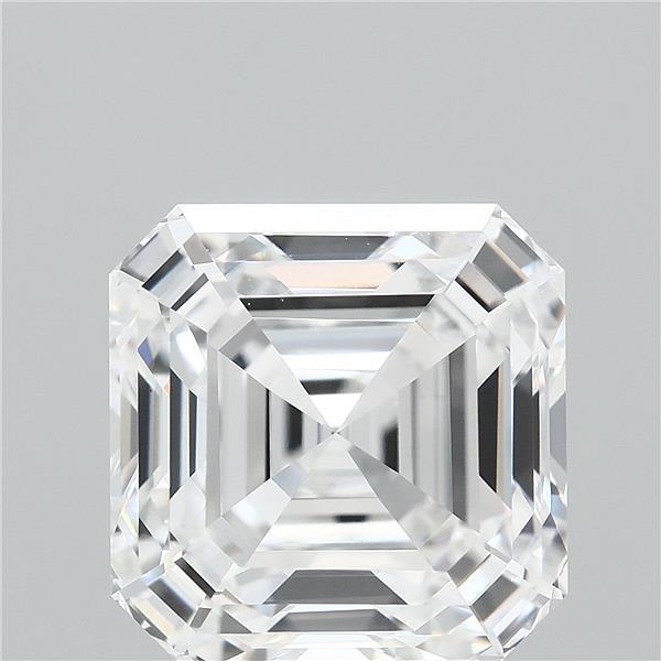 5.19 Carat Asscher Lab Grown Diamond, Excellent Polish, E Color, VVS2 Clarity