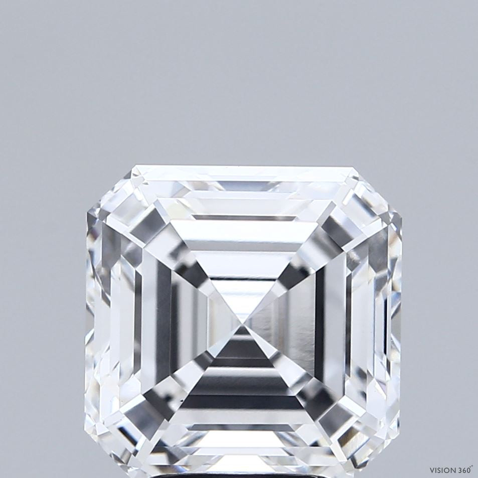 5.21 Carat Asscher Lab Grown Diamond, Excellent Polish, E Color, VS1 Clarity