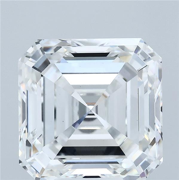 8.02 Carat Asscher Lab Grown Diamond, Excellent Polish, E Color, VVS2 Clarity