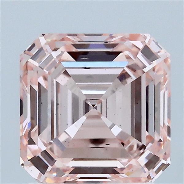 2.03 Carat Asscher Lab Grown Diamond, Fancy Intense Pink Color, SI1 Clarity