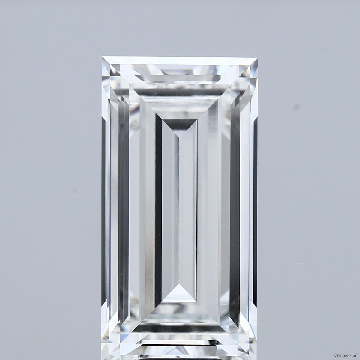 10.56 Carat Baguette Lab Grown Diamond, Excellent Polish, F Color, VVS2 Clarity