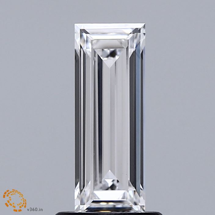 1.07 Carat Baguette Lab Grown Diamond, Excellent Polish, E Color, VVS2 Clarity
