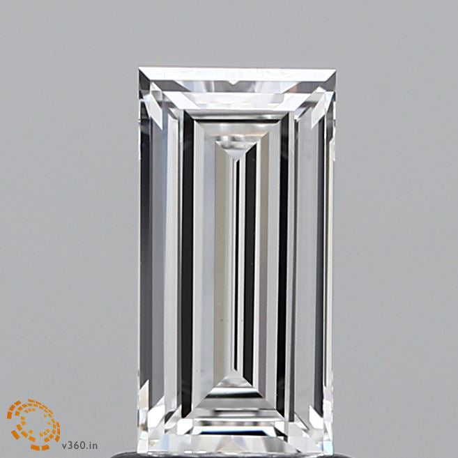 1.08 Carat Baguette Lab Grown Diamond, Excellent Polish, E Color, VVS2 Clarity