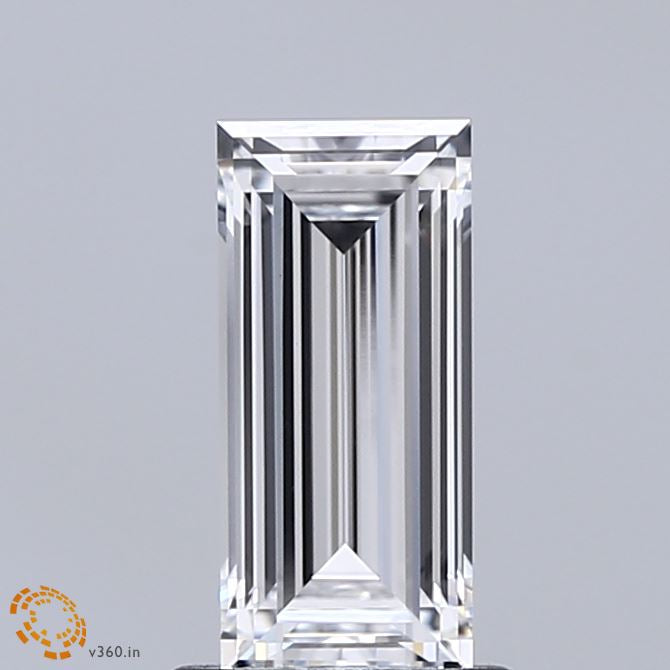 1.13 Carat Baguette Lab Grown Diamond, Excellent Polish, D Color, VVS2 Clarity