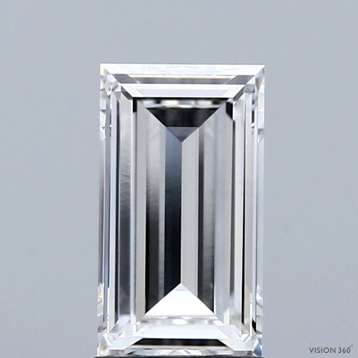 1.35 Carat Baguette Lab Grown Diamond, Excellent Polish, F Color, VVS2 Clarity