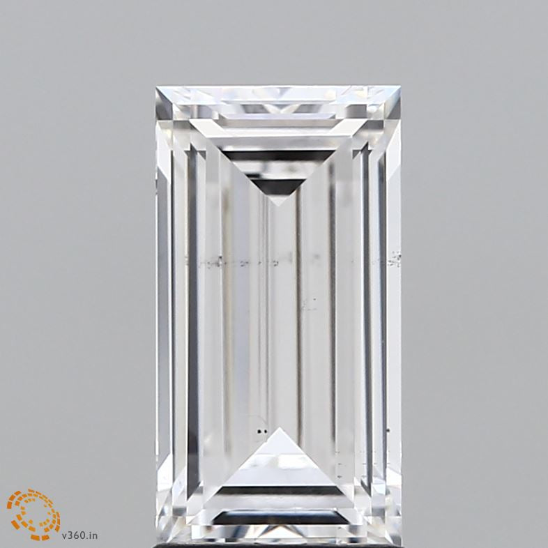 2.28 Carat Baguette Lab Grown Diamond, Excellent Polish, F Color, VS2 Clarity