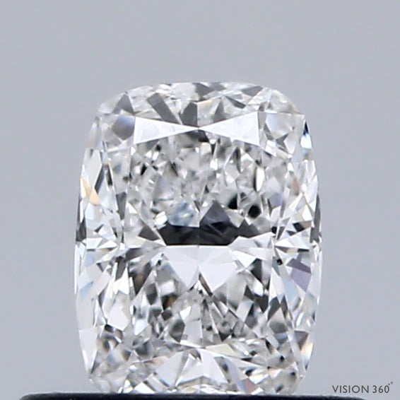 0.45 Carat Cushion Lab Grown Diamond, Very Good Polish, E Color, VS2 Clarity