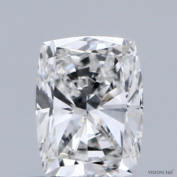 0.56 Carat Cushion Lab Grown Diamond, Excellent Polish, E Color, VS1 Clarity