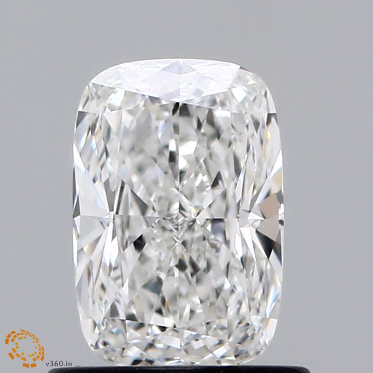 0.86 Carat Cushion Lab Grown Diamond, Excellent Polish, F Color, VS1 Clarity