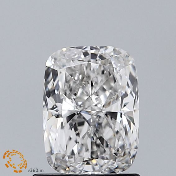 0.90 Carat Cushion Lab Grown Diamond, Very Good Polish, F Color, VVS2 Clarity