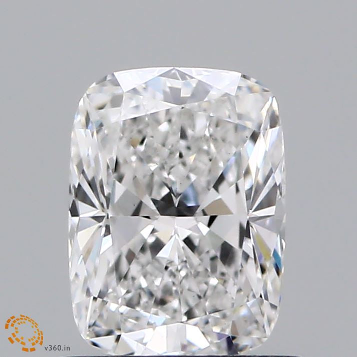 0.96 Carat Cushion Lab Grown Diamond, Excellent Polish, D Color, VS1 Clarity