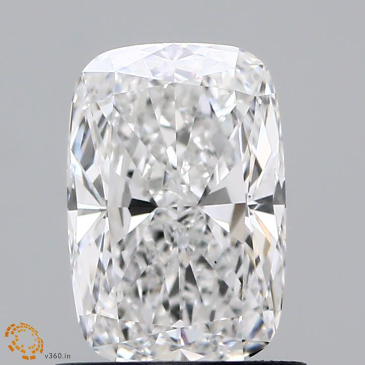 0.97 Carat Cushion Lab Grown Diamond, Excellent Polish, E Color, VS1 Clarity