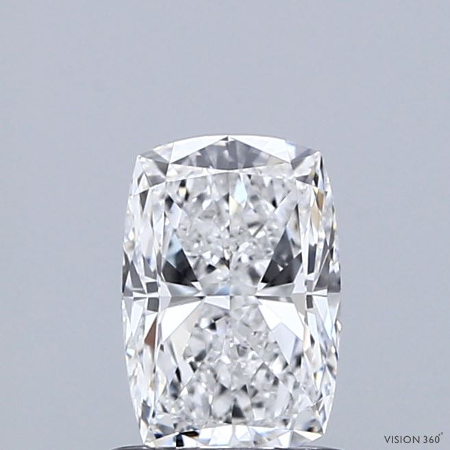 1.00 Carat Cushion Lab Grown Diamond, Excellent Polish, D Color, VVS2 Clarity