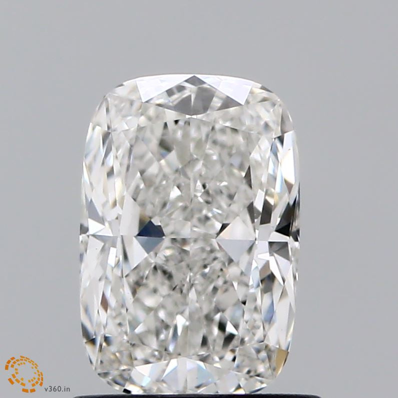 1.07 Carat Cushion Lab Grown Diamond, Excellent Polish, F Color, VVS2 Clarity