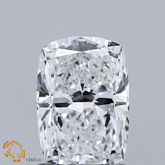 1.11 Carat Cushion Lab Grown Diamond, Excellent Polish, D Color, VVS2 Clarity