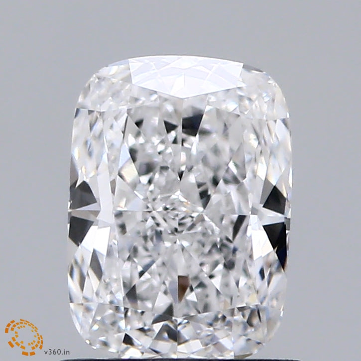 1.11 Carat Cushion Lab Grown Diamond, Excellent Polish, D Color, VVS2 Clarity