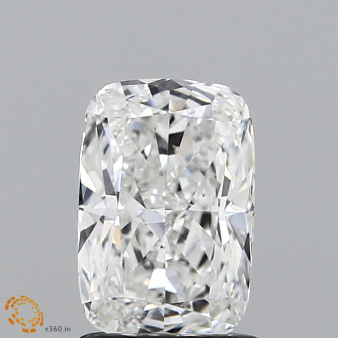 1.30 Carat Cushion Lab Grown Diamond, Excellent Polish, F Color, VVS2 Clarity